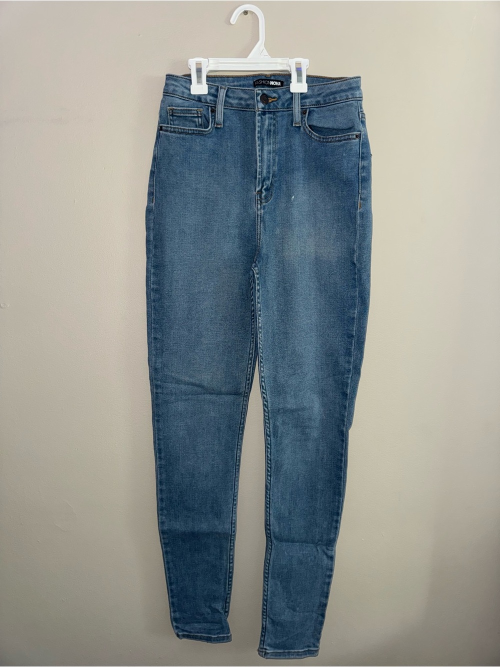 Fashion Nova High-Rise Skinny Jeans - Blue Denim